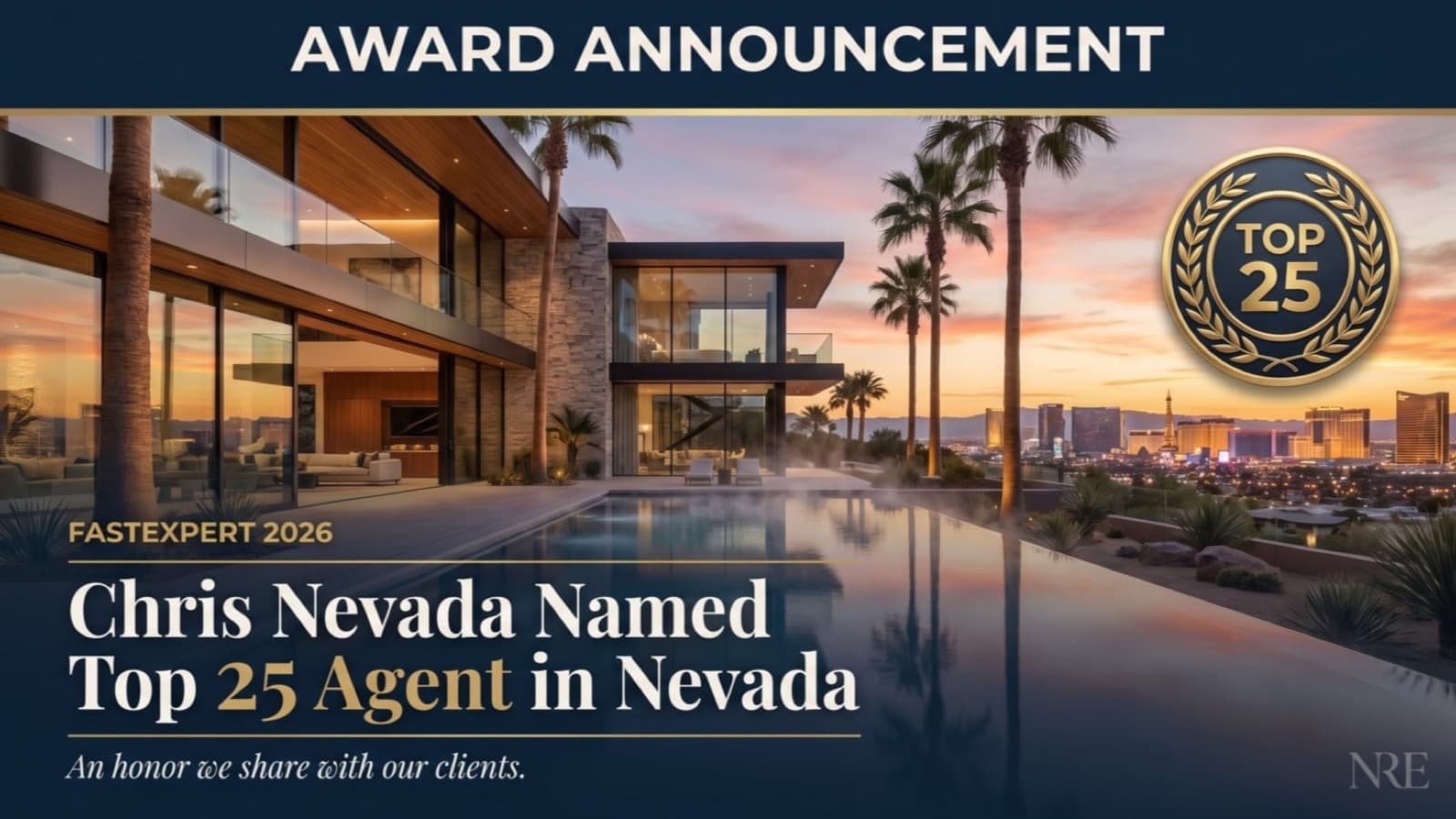 FastExpert 2026: Chris Nevada Named Top 25 Agent in Nevada