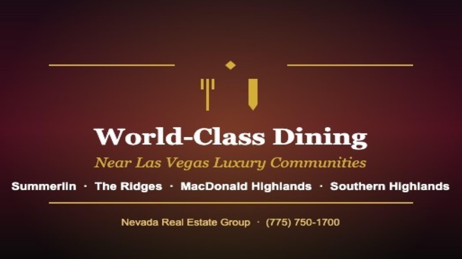 World-Class Dining Near Las Vegas Luxury Communities