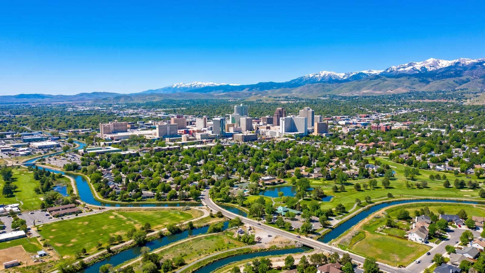 Northern Nevada — Reno, Lake Tahoe, and the Carson Valley below the Sierra Nevada