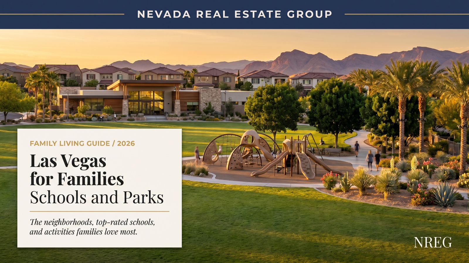 Las Vegas Valley residential neighborhood with desert mountain backdrop and suburban homes 2026