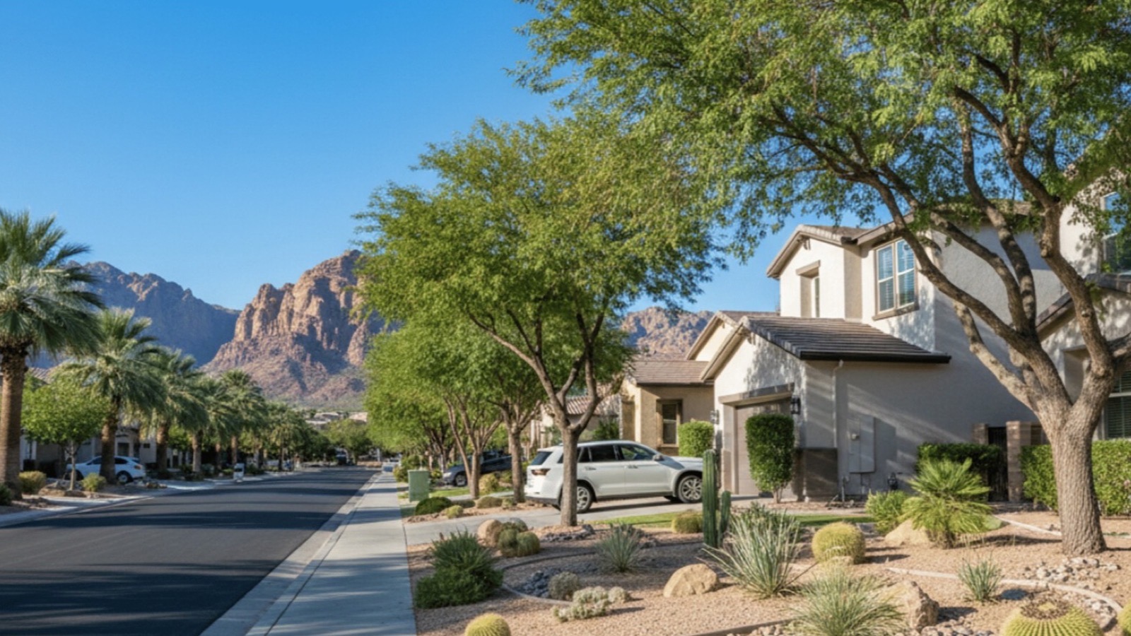 Summerlin Las Vegas master-planned community showing luxury residential streets where effective property tax rates average approximately 0.53% in 2026