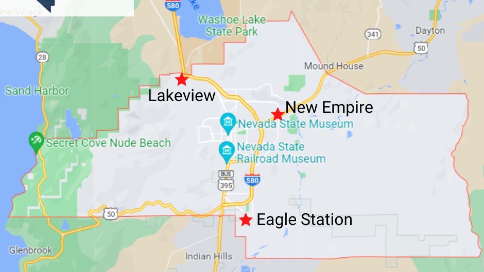 Upscale Carson City foothill neighborhood with newer homes and Sierra Nevada views at golden hour