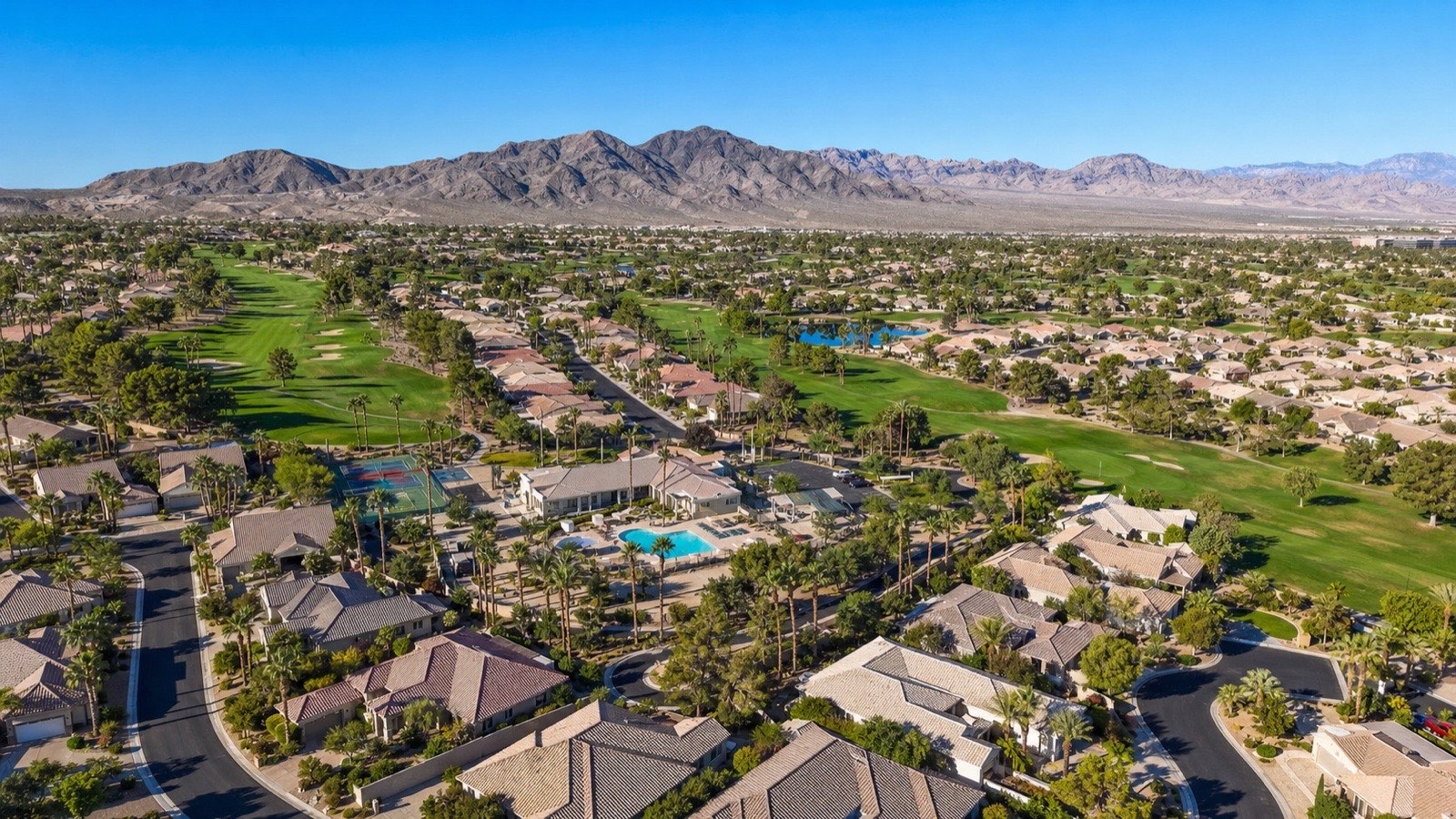 Aerial view of Las Vegas valley single-family homes with the Strip in the distance, used to analyze 2026 crash risk